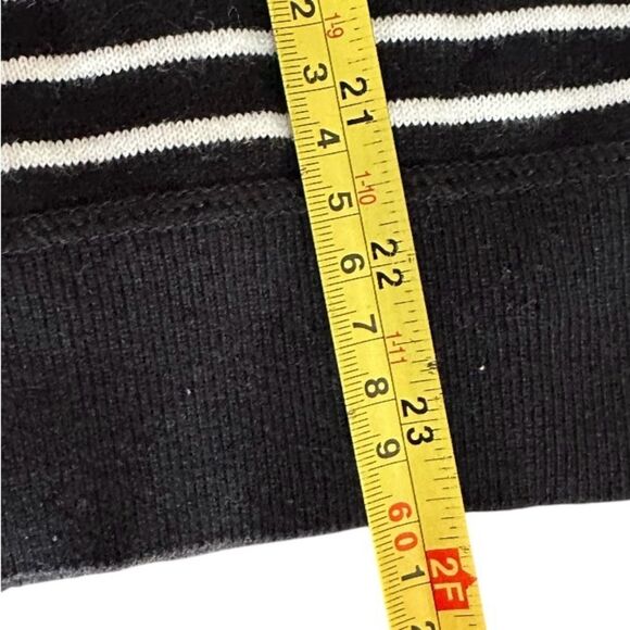 Eddie Bauer Striped Cardigan Sweater - Black Gray White. Button Closure. Size S - Picture 5 of 6